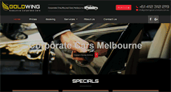 Desktop Screenshot of goldwingexecutivecars.com.au