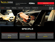Tablet Screenshot of goldwingexecutivecars.com.au